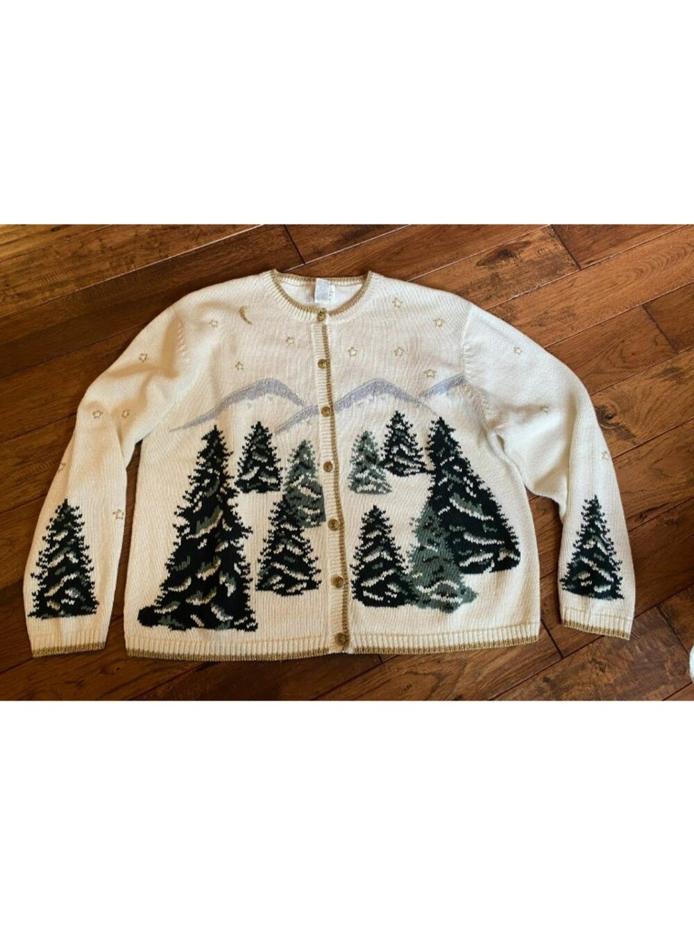 Christopher Banks Women's WINTER/HOLIDAY Cardigan L/S Sweater Size XL
